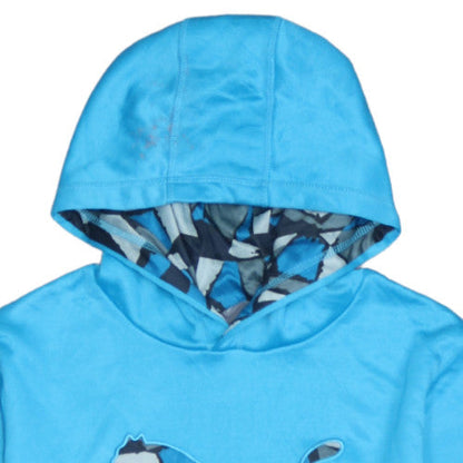 Puma Teens Blue Pullover Hoodie Sweatshirt L 14-16 Logo Print