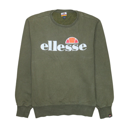 Ellesse Men's Green Crew Neck Pullover Sweatshirt Size L