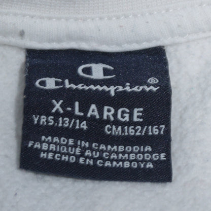 Champion Boys White Pullover Sweatshirt X-Large 13-14 Years Logo Crew Neck