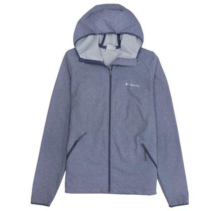 Columbia Womens Blue Hooded Lightweight Windbreaker Jacket M