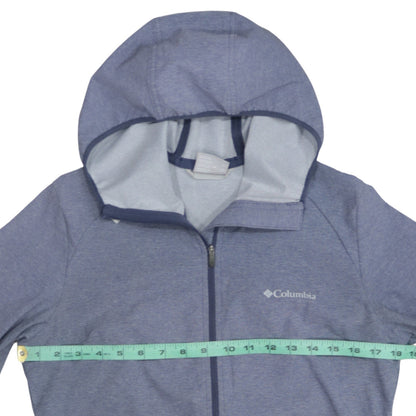 Columbia Womens Blue Hooded Lightweight Windbreaker Jacket M