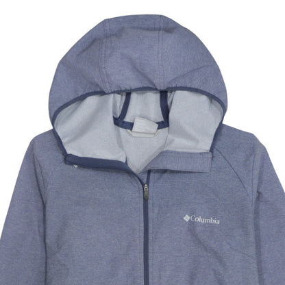 Columbia Womens Blue Hooded Lightweight Windbreaker Jacket M