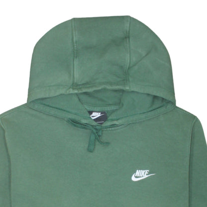 Nike Men's Green Pullover Hoodie Size M Logo Fleece Sweatshirt
