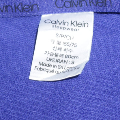 Calvin Klein Men's Blue Logo Crew Neck Pullover Sweatshirt Size S