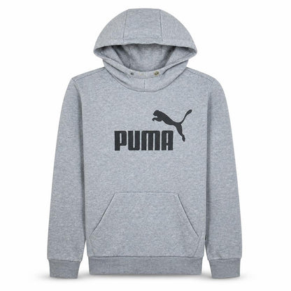Puma Men's Grey XS Pullover Fleece Hoodie with Logo