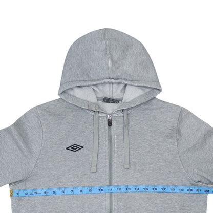 Umbro Men's Grey Full Zip Hoodie L Regular Fit Sportswear