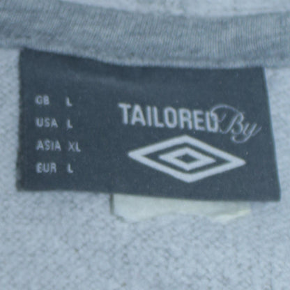 Umbro Men's Grey Full Zip Hoodie L Regular Fit Sportswear