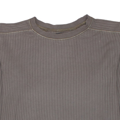 Marlboro Classics Men's Brown Long Sleeve Ribbed Cotton Top M