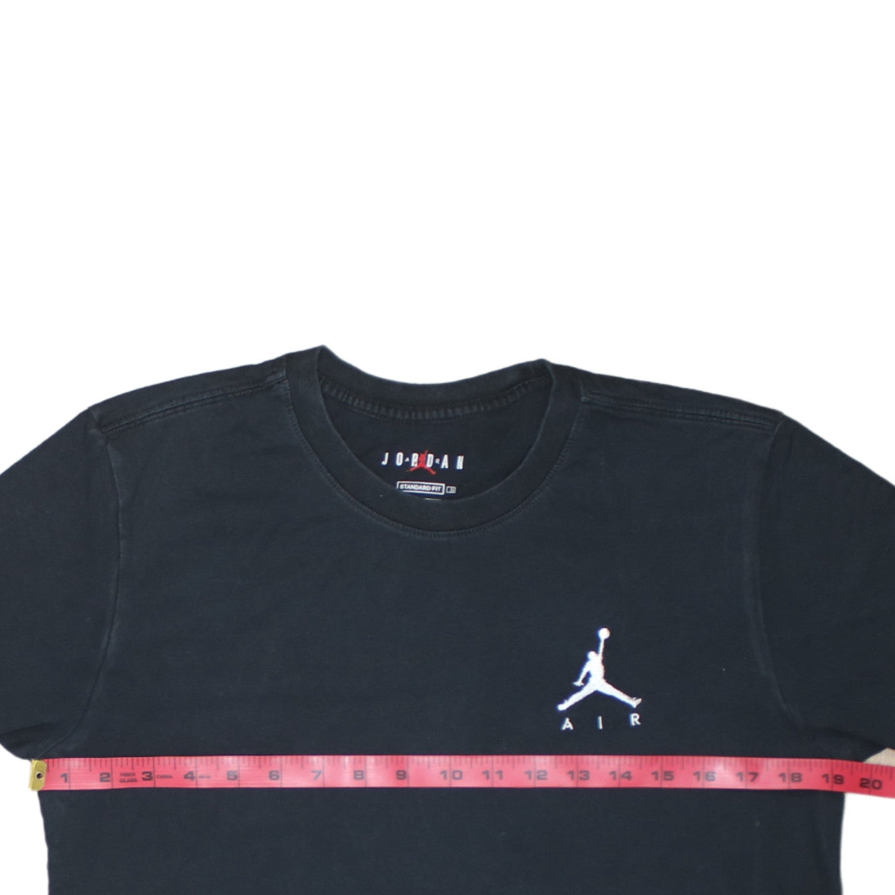 Jordan Men's Black Air Logo Standard Fit Cotton T-Shirt M