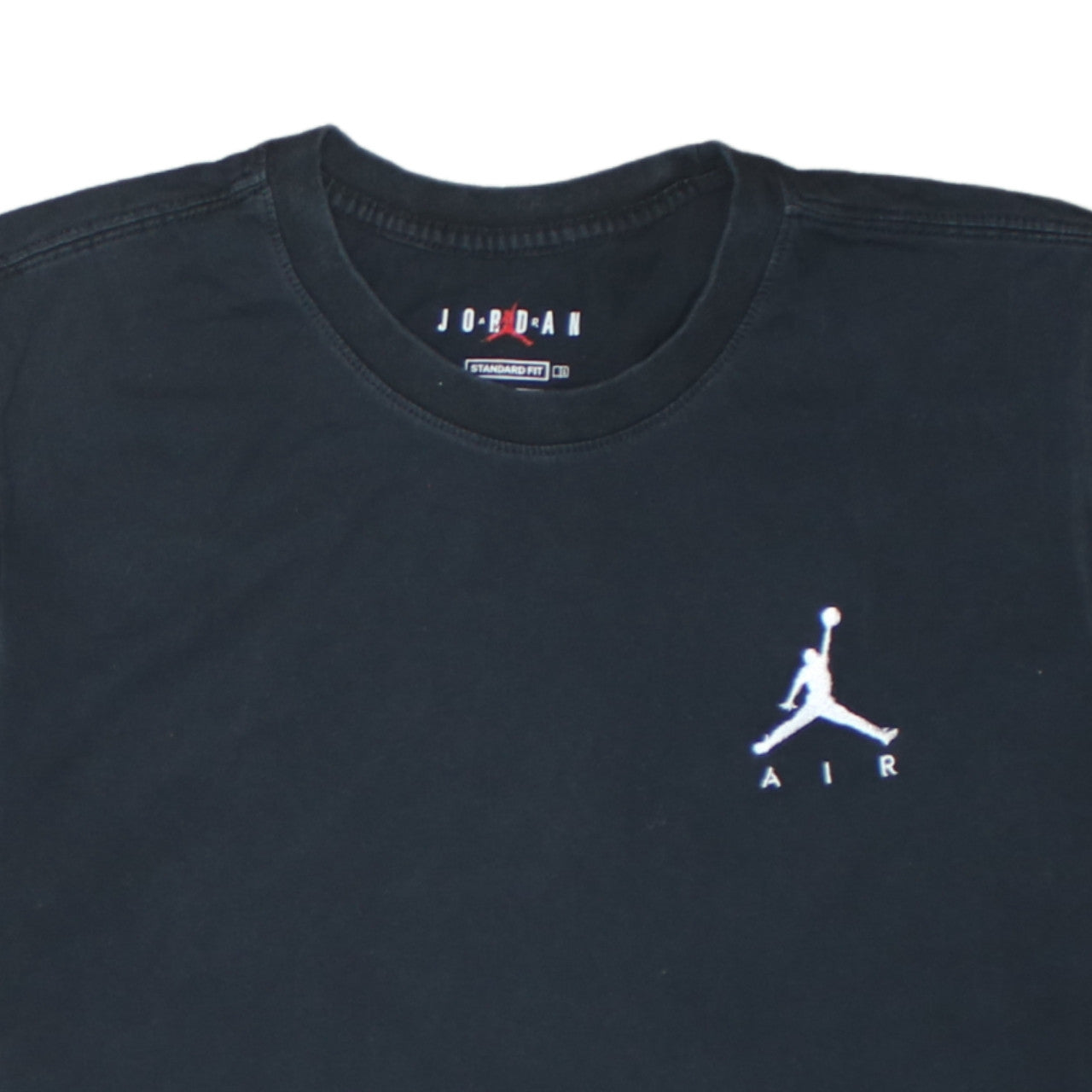 Jordan Men's Black Air Logo Standard Fit Cotton T-Shirt M