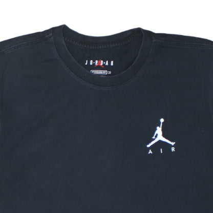 Jordan Men's Black Air Logo Standard Fit Cotton T-Shirt M