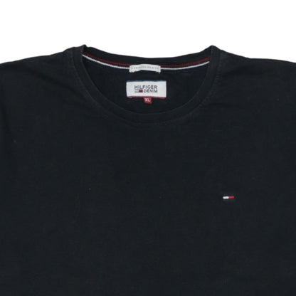 Tommy Hilfiger Denim Men's Black XL Cotton Crew Neck T-Shirt