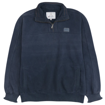 Champion Men's Blue XL 1/4 Zip Fleece Sweatshirt Pullover