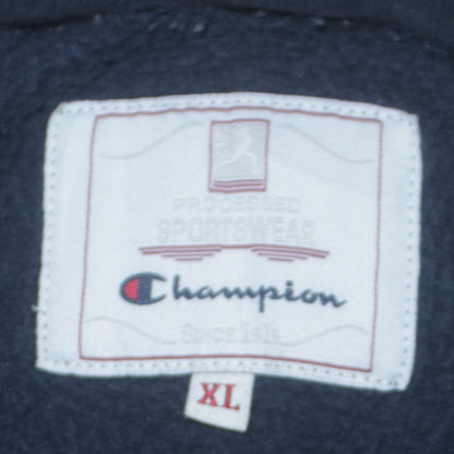 Champion Men's Blue XL 1/4 Zip Fleece Sweatshirt Pullover