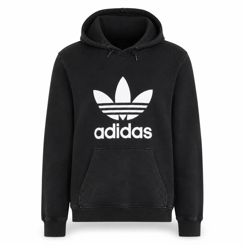 Adidas Men’s Black Pullover Hoodie Medium Logo Sportswear