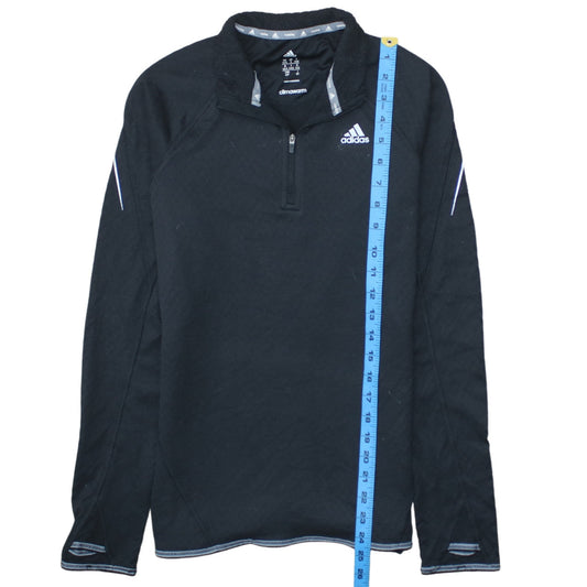 Adidas Women Black 1/2 Zip ClimaWarm Running Sweatshirt UK 8-10