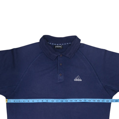 Adidas Men's Blue Short Sleeve Polo Shirt Size L Regular Fit