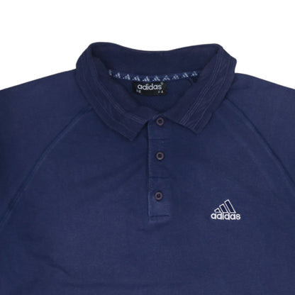 Adidas Men's Blue Short Sleeve Polo Shirt Size L Regular Fit