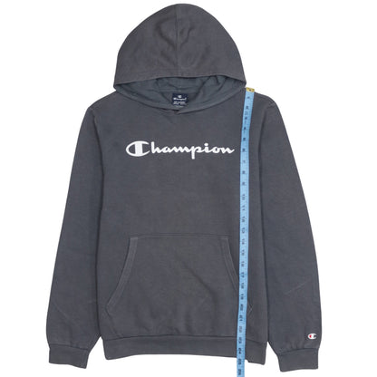 Champion Boys Grey 2XL Pullover Hoodie with Logo Print