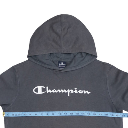 Champion Boys Grey 2XL Pullover Hoodie with Logo Print