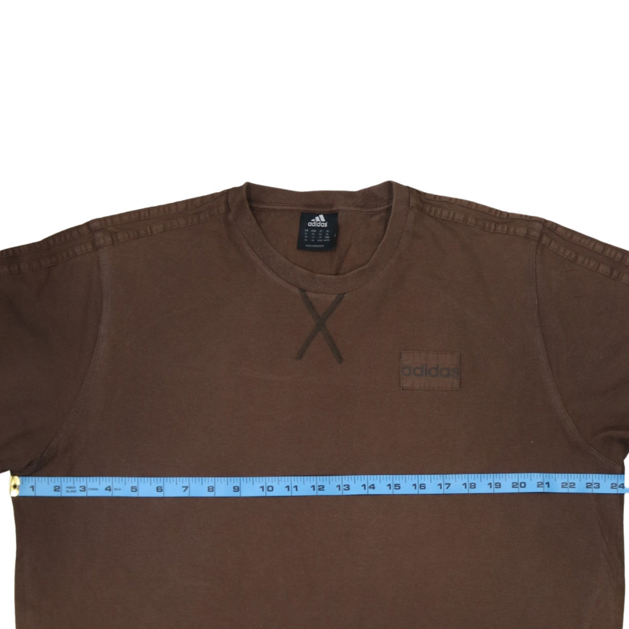 Adidas Men's Brown XL Regular Fit Cotton Crew Neck T-Shirt