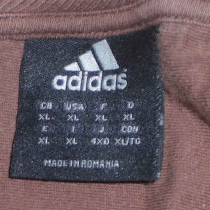 Adidas Men's Brown XL Regular Fit Cotton Crew Neck T-Shirt
