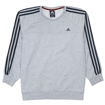 Adidas Men's Grey XL Pullover Sweatshirt Crew Neck Sports Essentials