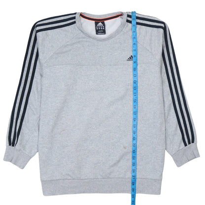 Adidas Men's Grey XL Pullover Sweatshirt Crew Neck Sports Essentials