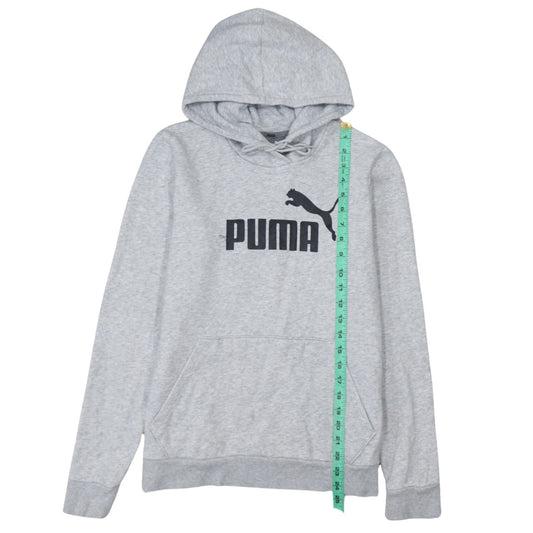 Puma Womens Grey Hoodie Size 14 Pullover Hooded Sweatshirt