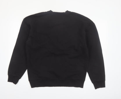 Topman Men's Black Logo Crew Neck Sweatshirt Size S Pullover