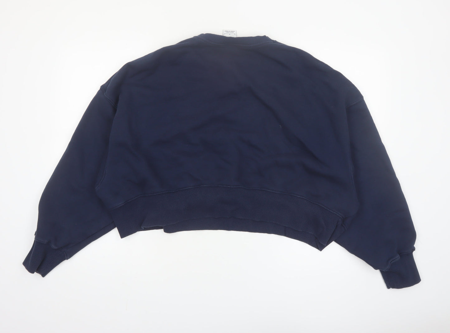 Nike Women's Navy Blue Pullover Sweatshirt M Logo Crew Neck