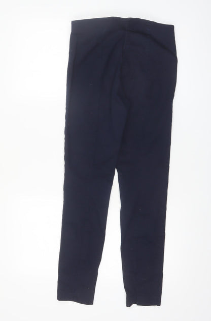 H&M Women's Blue Slim Jegging Trousers Size 10 Stretch Cotton Blend