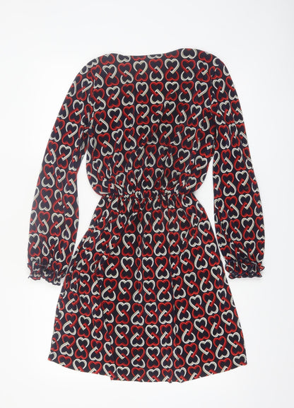 River Island Women’s Multicoloured Size 8 Long Sleeve Shift Dress