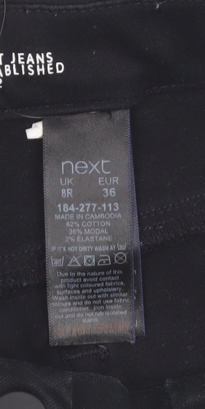 Next Women's Black Slim Jegging Jeans Size 8R Cotton Blend