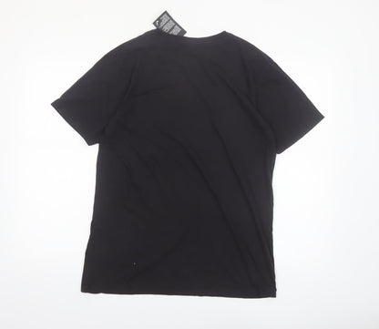Self Conscious Men's Black Organic Cotton Music T-Shirt Size M