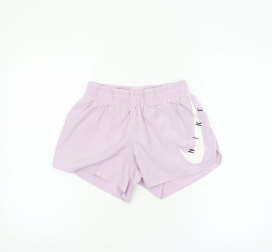 Nike Womens Purple Dri-FIT Athletic Running Shorts Size S