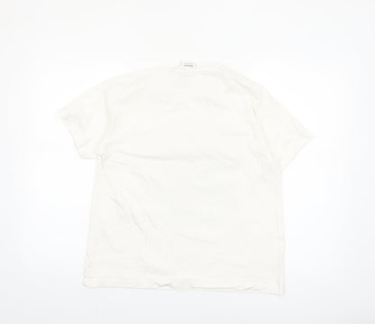 Bershka Women Ivory Gilmore Girls T-Shirt Size M Short Sleeve Cotton