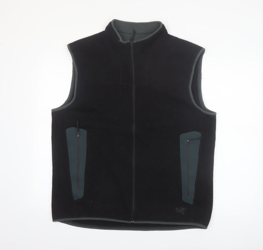 Arc'teryx Mens Black XL Fleece Waistcoat with Zipped Pockets
