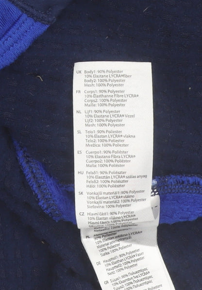 Karrimor Men Blue L Full Zip Hooded Sports Hoodie Reflective Outdoor
