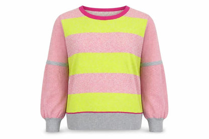 Lundgaard Women’s Multicoloured Striped Cotton Pullover Jumper L