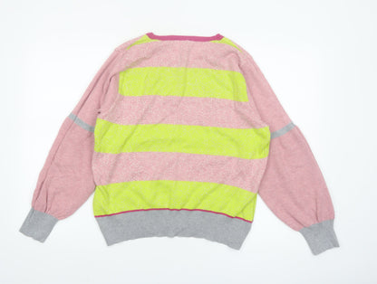 Lundgaard Women’s Multicoloured Striped Cotton Pullover Jumper L
