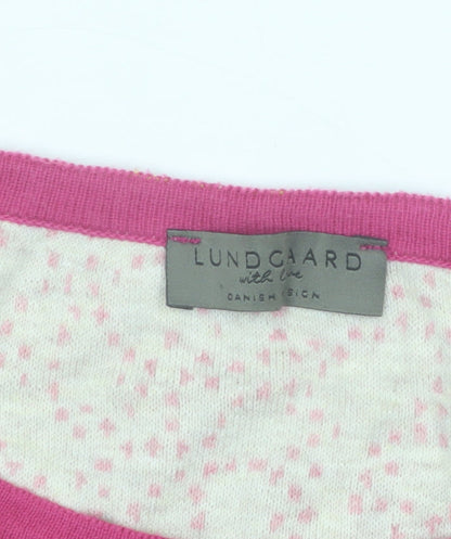 Lundgaard Women’s Multicoloured Striped Cotton Pullover Jumper L