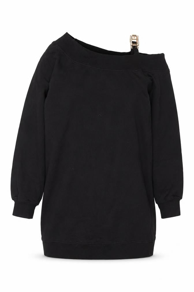 River Island Women’s Black Off Shoulder Long Sleeve Jersey Top XS