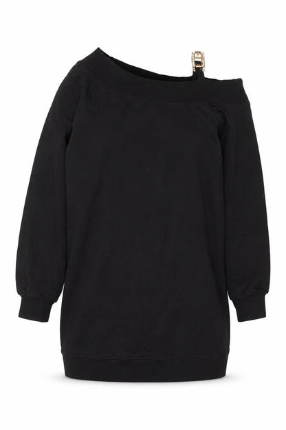 River Island Women’s Black Off Shoulder Long Sleeve Jersey Top XS