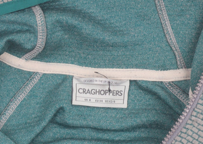 Craghoppers Women's Green Full Zip Hooded Fleece Jacket UK 8