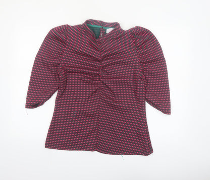 Savida Women's Multicoloured Check Tunic Blouse Size 16