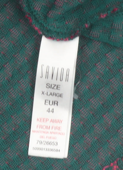 Savida Women's Multicoloured Check Tunic Blouse Size 16