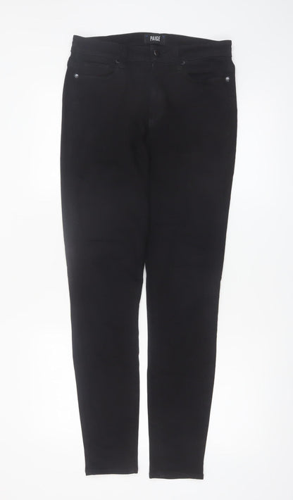 Paige Womens Black Skinny Jeans Size 29 Slim Fit Mid Rise