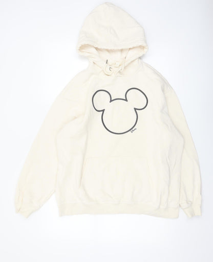 H&M x Disney Women’s Beige Hooded Pullover Sweatshirt Size M
