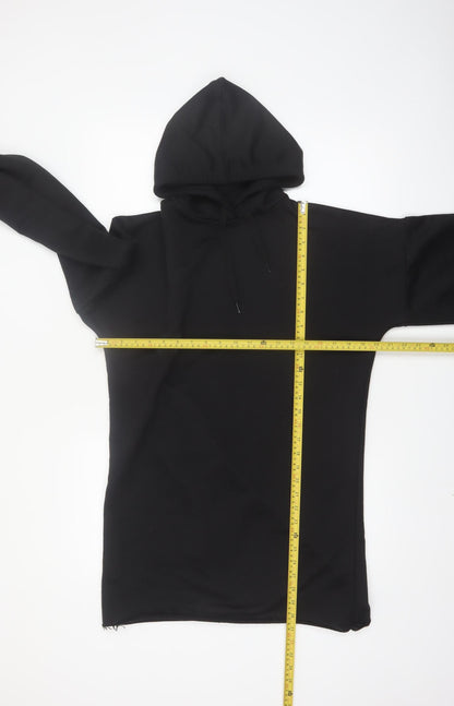 Boohoo Women Black Size 8 Pullover Hoodie Long Sleeve Polyester
